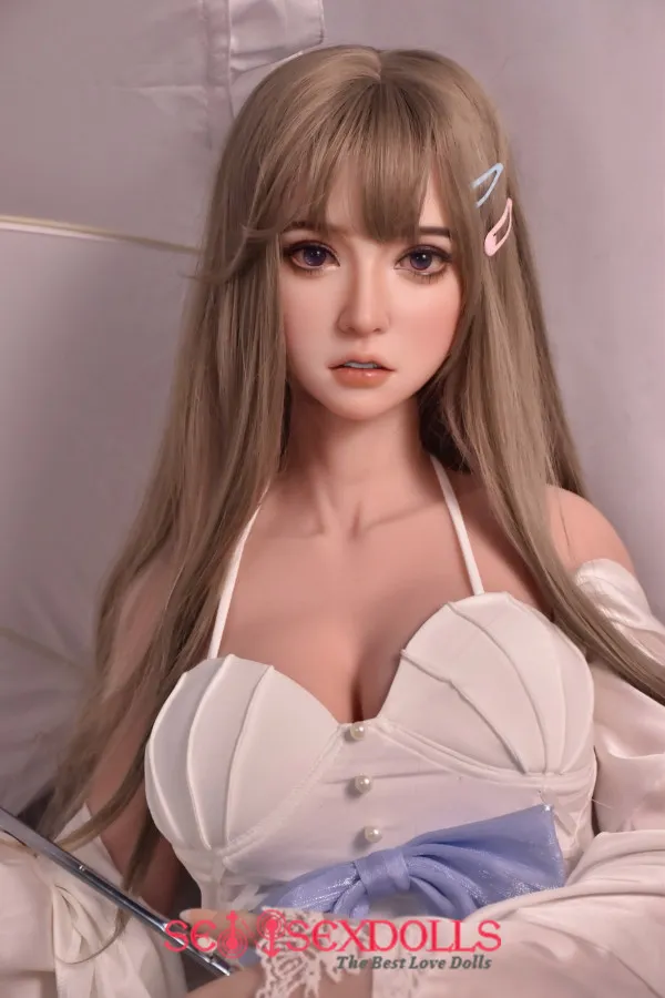 Baby Blue Hair 148cm F-cup Naked Anime Sex Doll